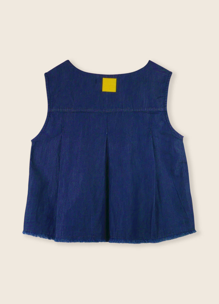 3LS25_2061-VEST-Dark Blue/Chambray