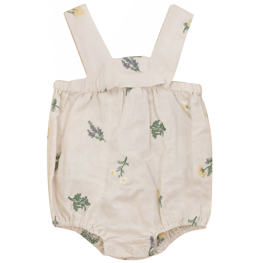 P5562-EMBROIDERED LINEN ROMPER-LINEN