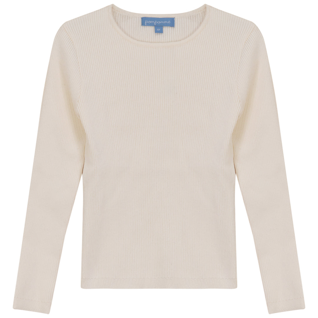 P6218-RIBBED TOP-CREAM