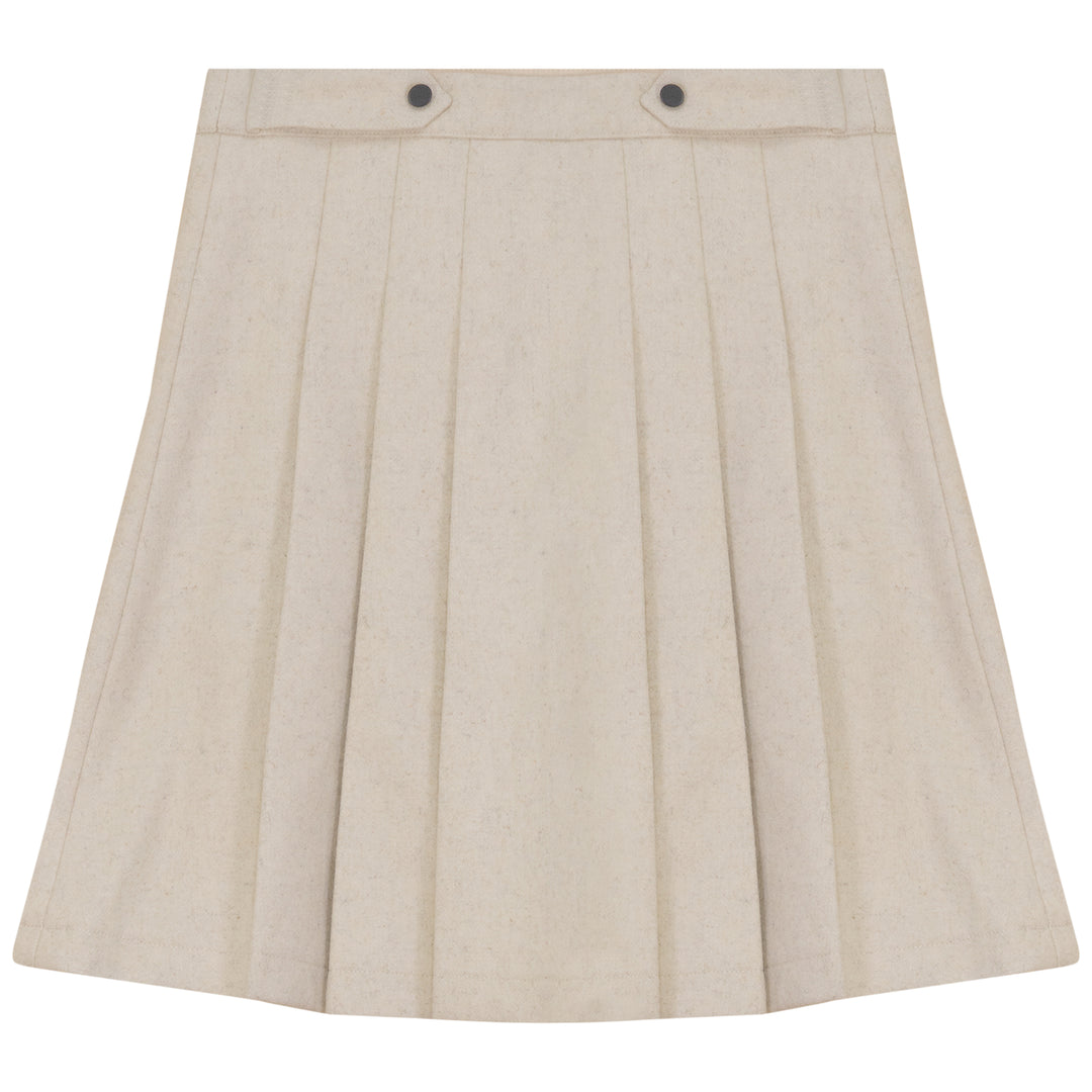 P6270-PLEATED SKIRT-CREAM