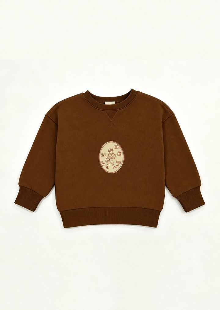 PM2602 BOYS STAMP PRINT SWEATSHIRT