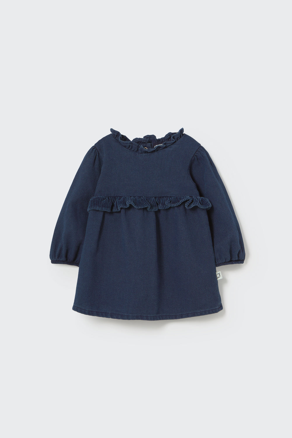 PRAIA288w5-Dobby denim baby dress-denim