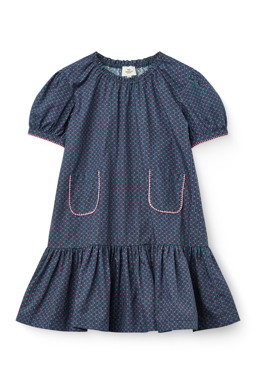 262-250-501 PRINTED DRESS W. POCKET - NAVY FLOWER AOP
