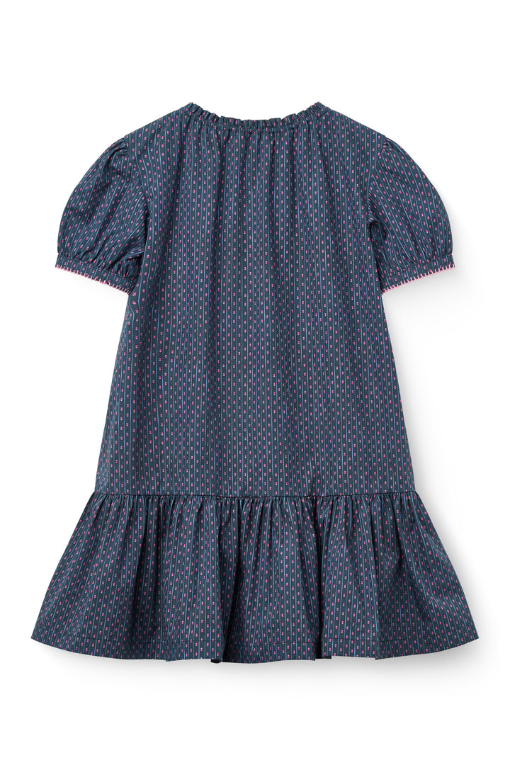 262-250-501 PRINTED DRESS W. POCKET - NAVY FLOWER AOP