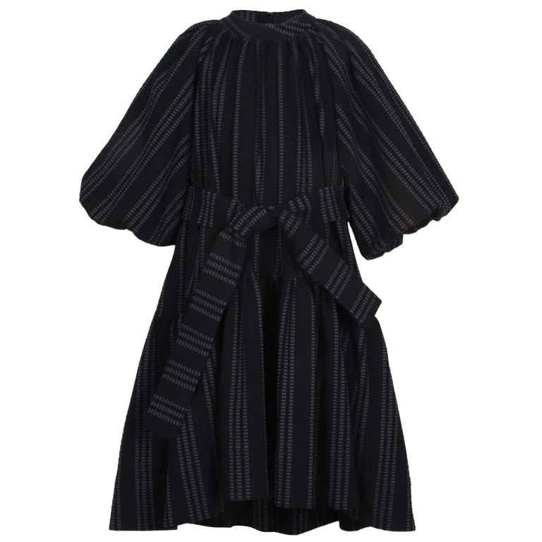 Mila Dress-Navy Stripe