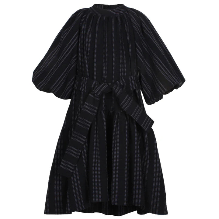 Mila Dress-Navy Stripe