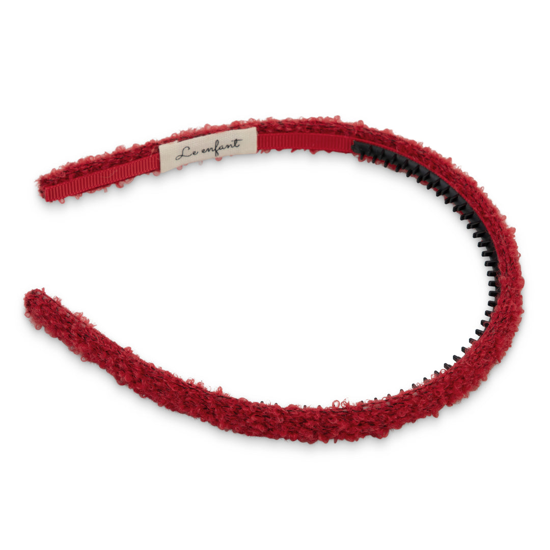 CASHMERE THIN HEADBAND DEEP RED