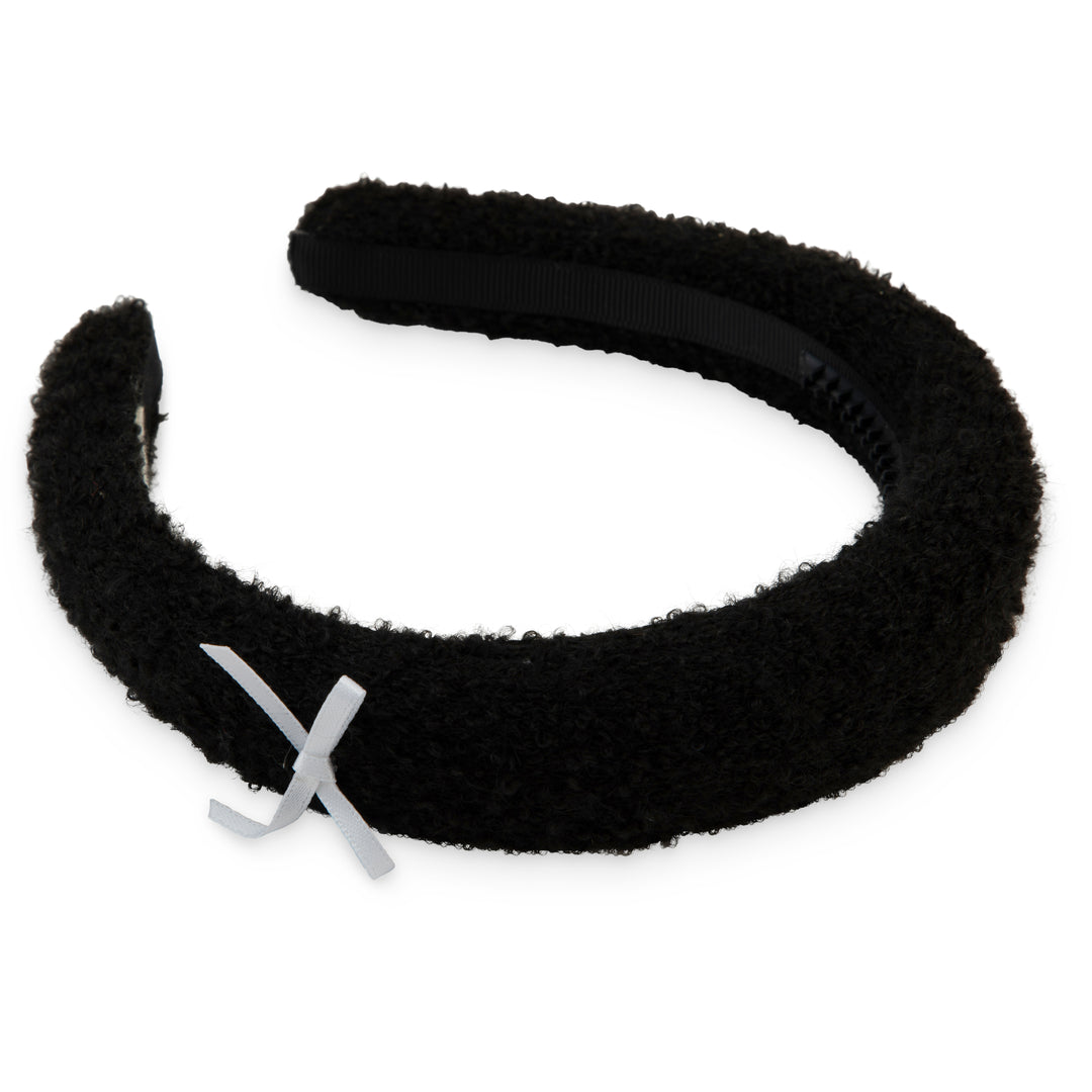 CASHMERE BOW HEADBAND-BLACK