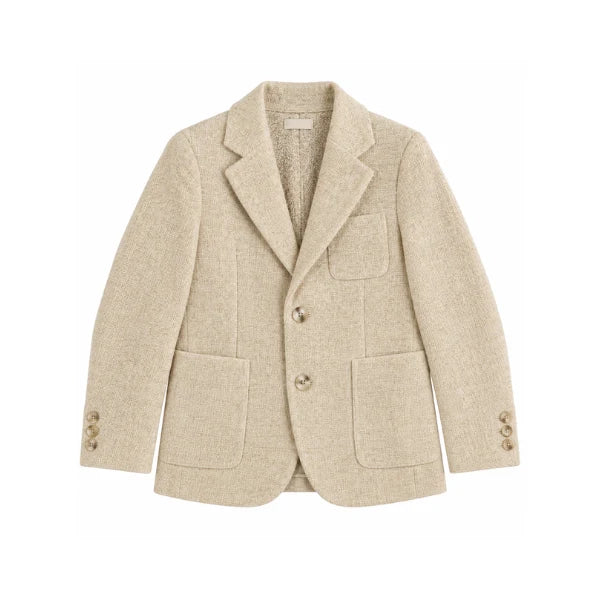 RVAWJ2000CR TEXTURED WOOL JACKET - CREAM