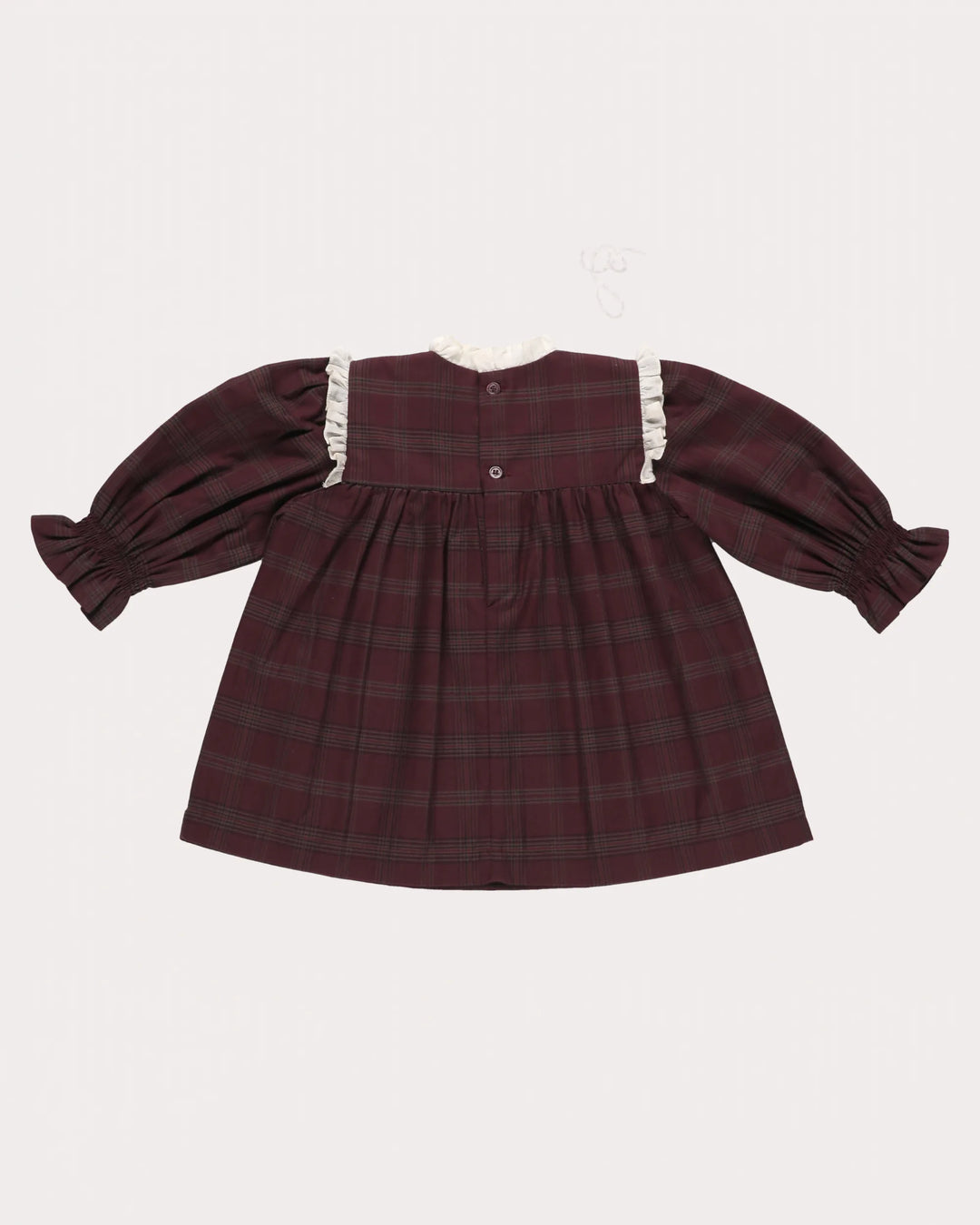 FH-FW26-00053  LOTTIE BABY DRESS WITH MATCHING BLOOMER - YARN-DYED CHECKS PLUM