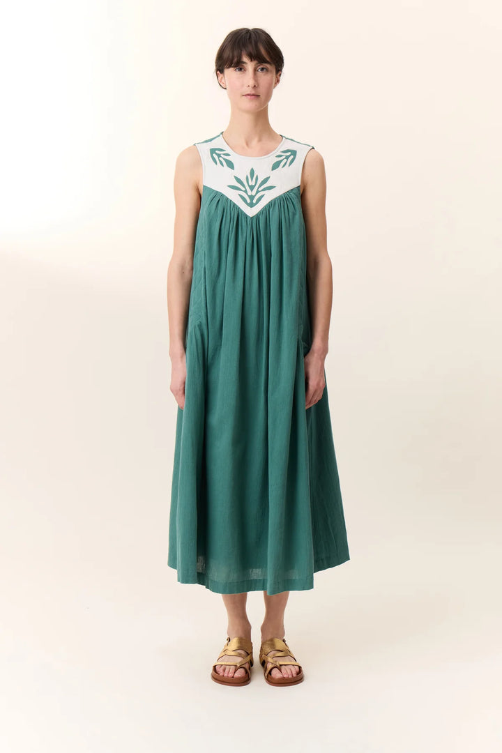 Robeen TCC01 Paros-Green Sleeveless long dress