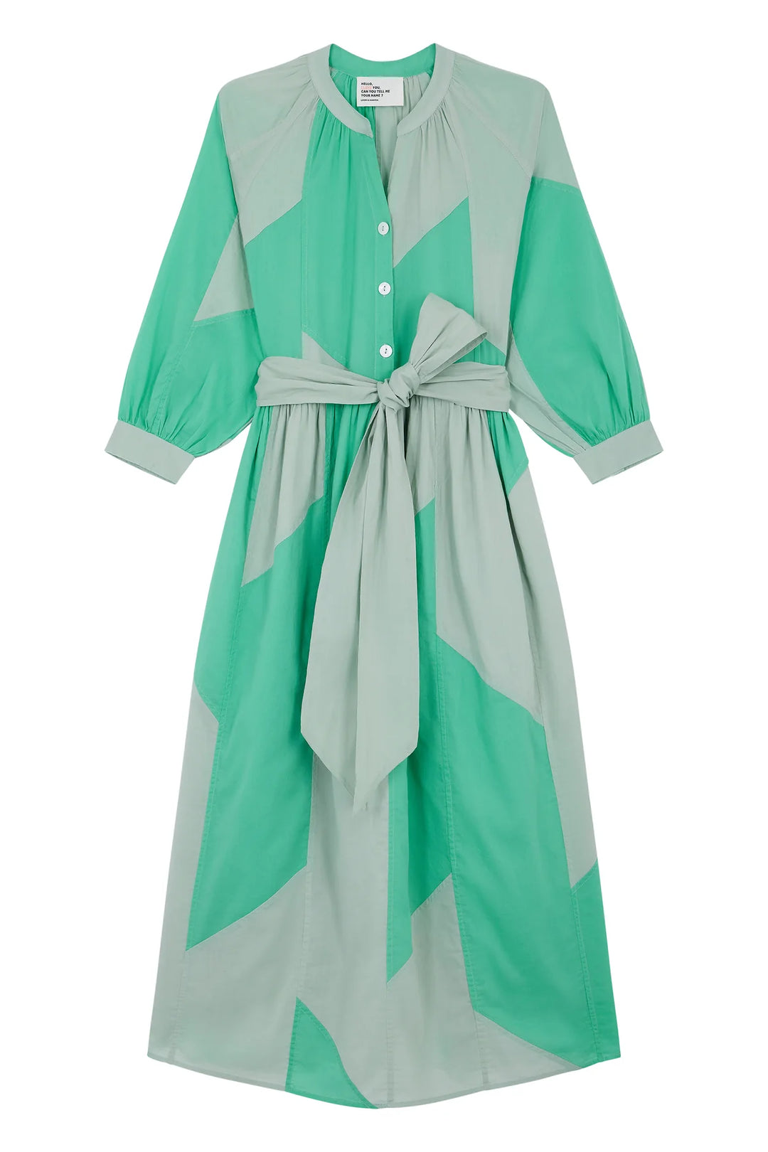 Runa TC160 Patch-Green Long sleeve long dress