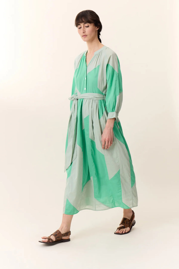 Runa TC160 Patch-Green Long sleeve long dress