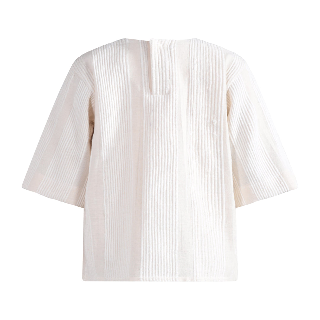 704 Top - White Rewoven