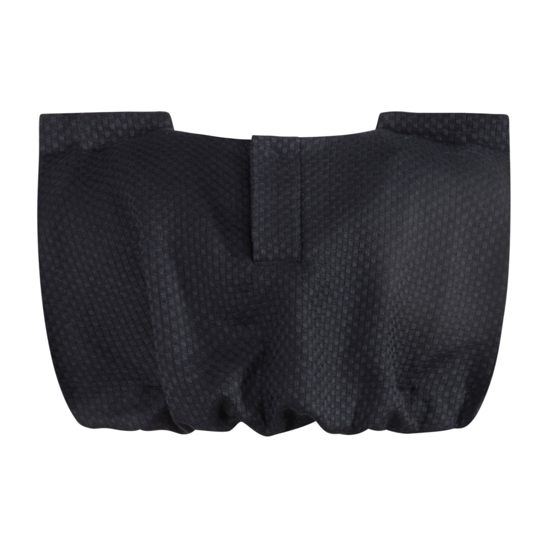 705C Tiny Crop Top - Black shiny structure