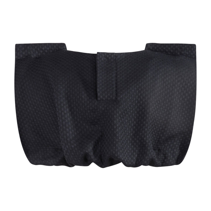 705C Tiny Crop Top - Black shiny structure