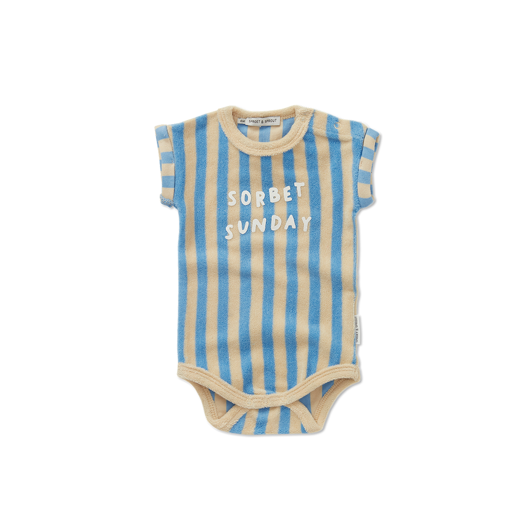 1798-TERRY ROMPER STRIPES -Sesame