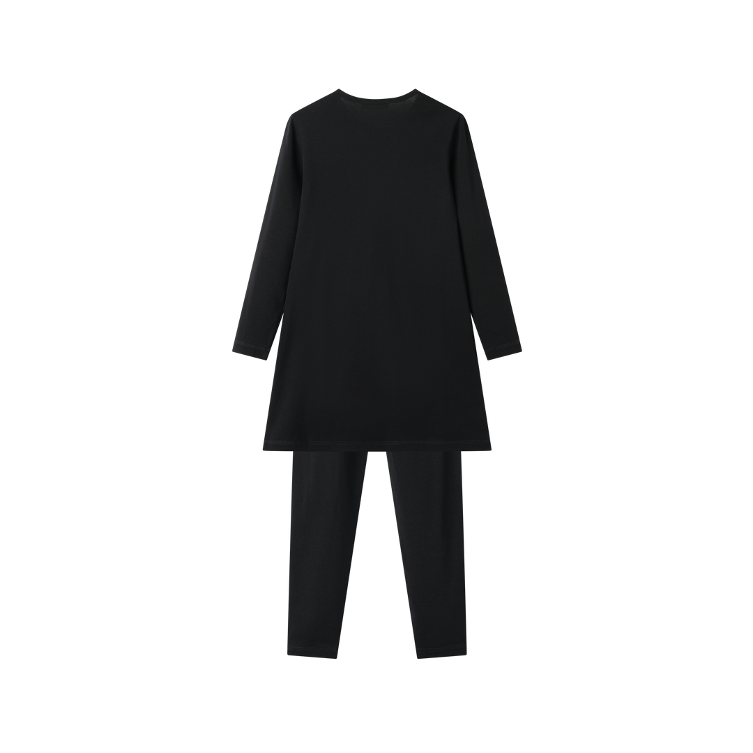 NIGHTSHIRT WITH HEART-BLACK