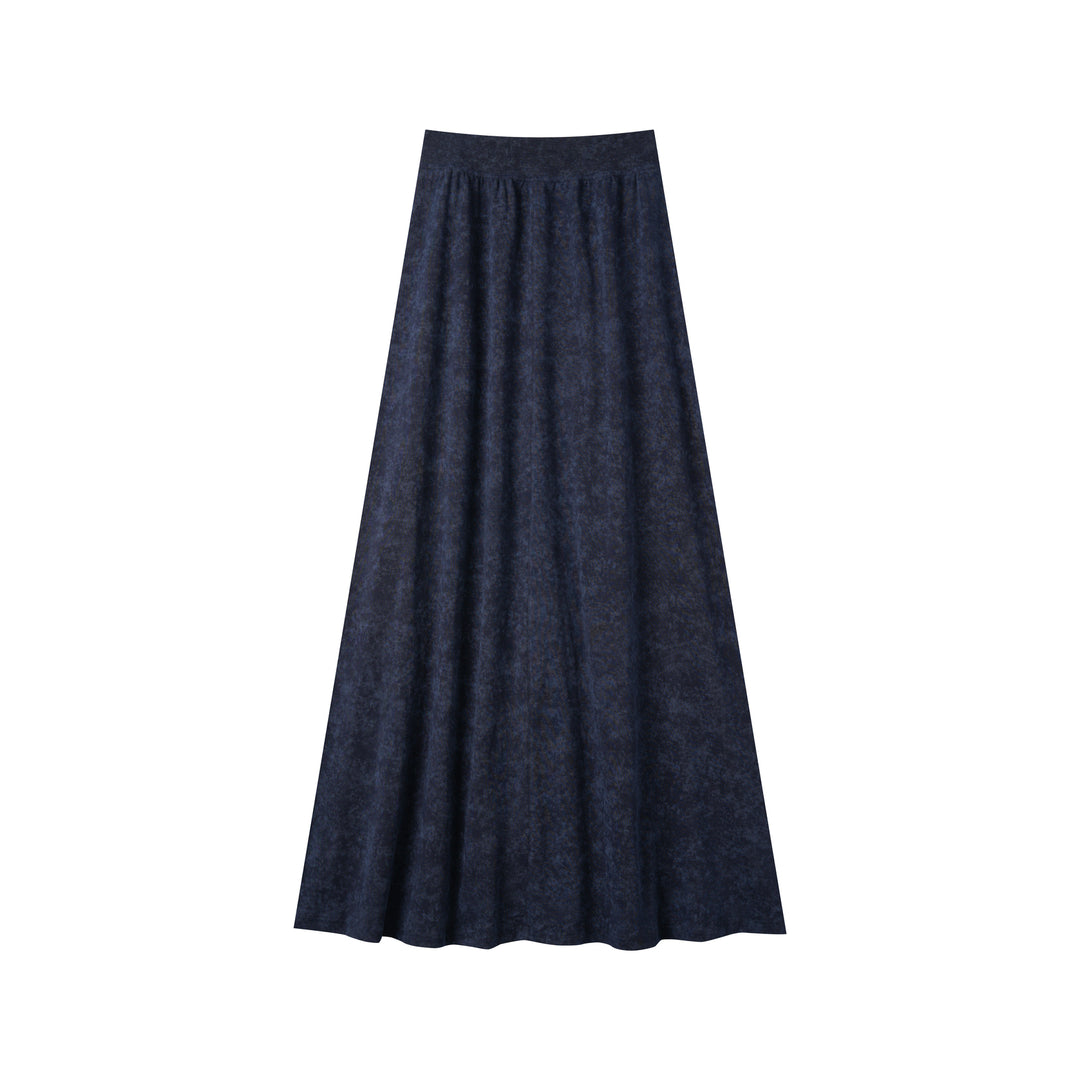 MAXI JERSEY SKIRT-NAVY