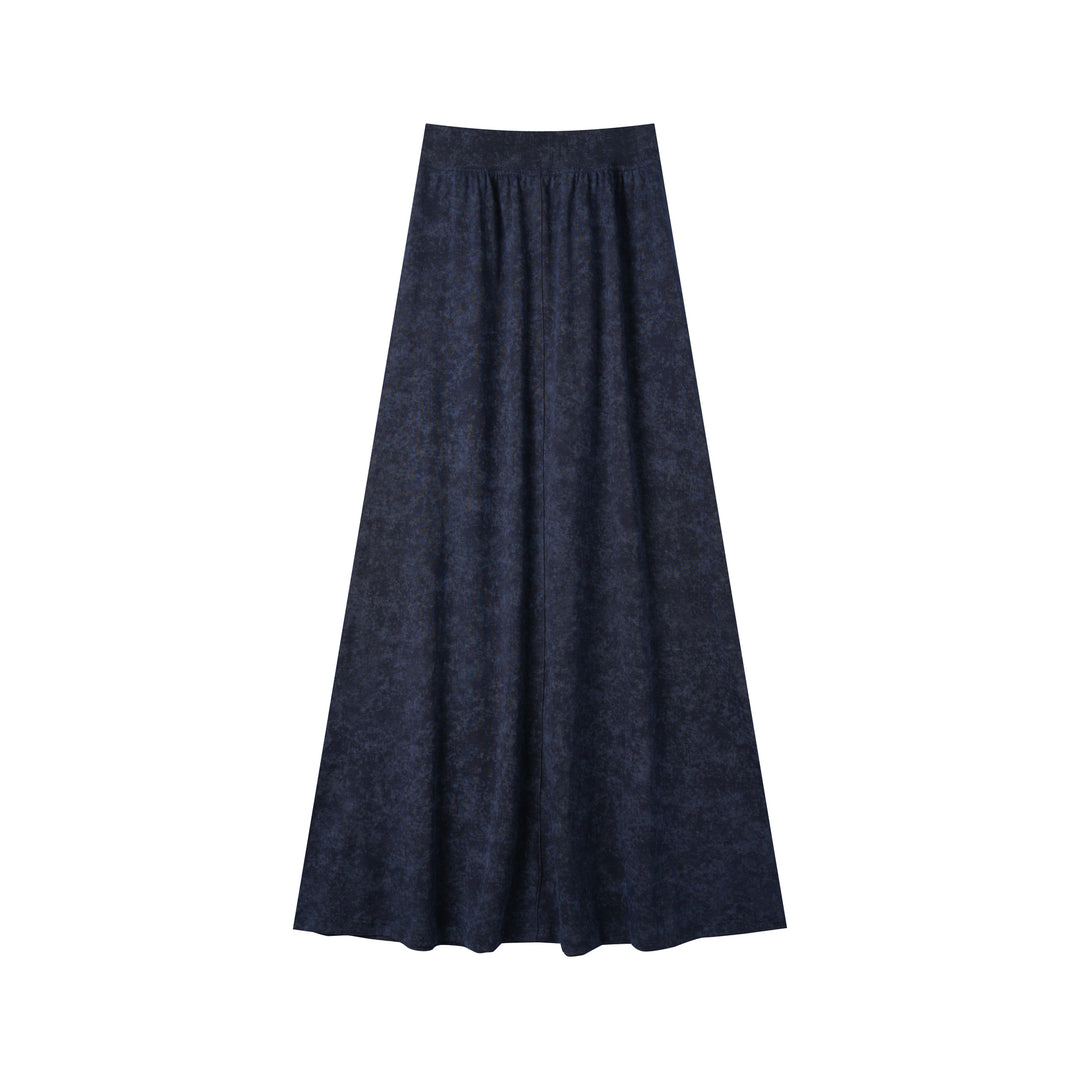 MAXI JERSEY SKIRT-NAVY