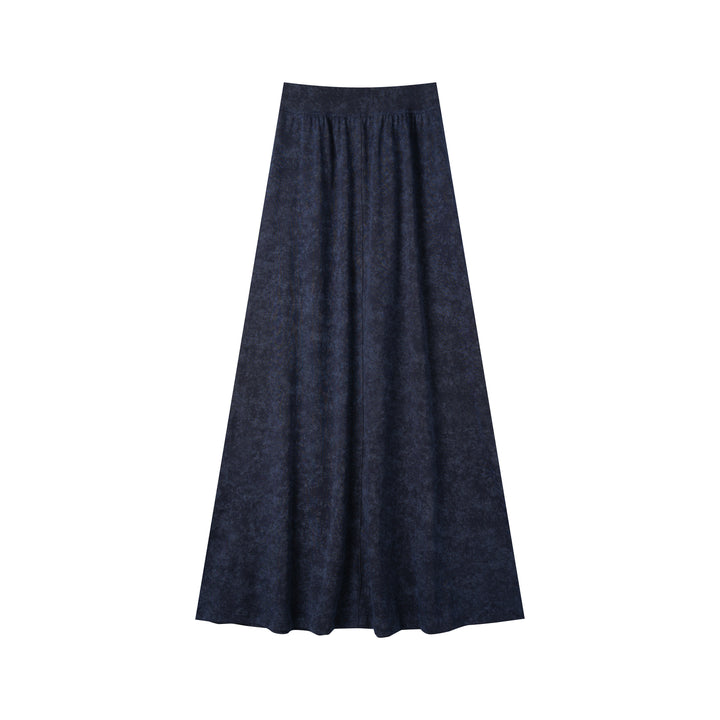 MAXI JERSEY SKIRT-NAVY