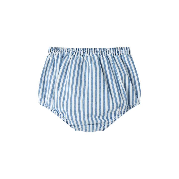 STRIPED BLOOMER WITH TIE-DENIM STRIPED