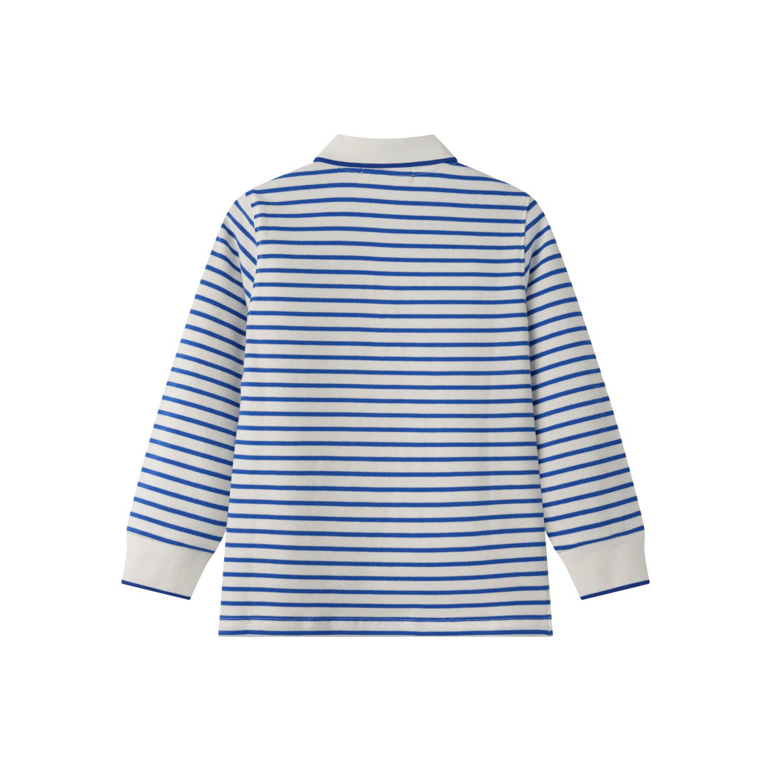 BOYS STRIPED POLO-BLUE STRIPED