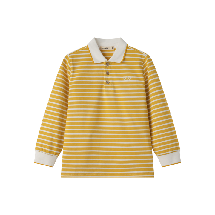 BOYS STRIPED POLO-YELLOW STRIPED