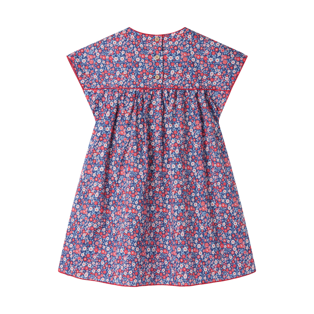 DROP SHOULDER FLORAL DRESS-LIBERTY FLORAL