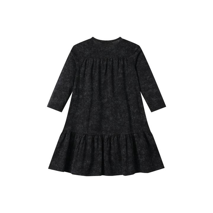 1223 SMILING SWEAT DRESS-BLACK