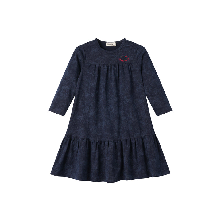 1223 SMILING SWEAT DRESS-NAVY