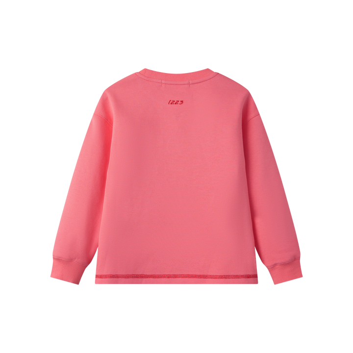 SWEATSHIRT WITH FLOWERS-HOT PINK