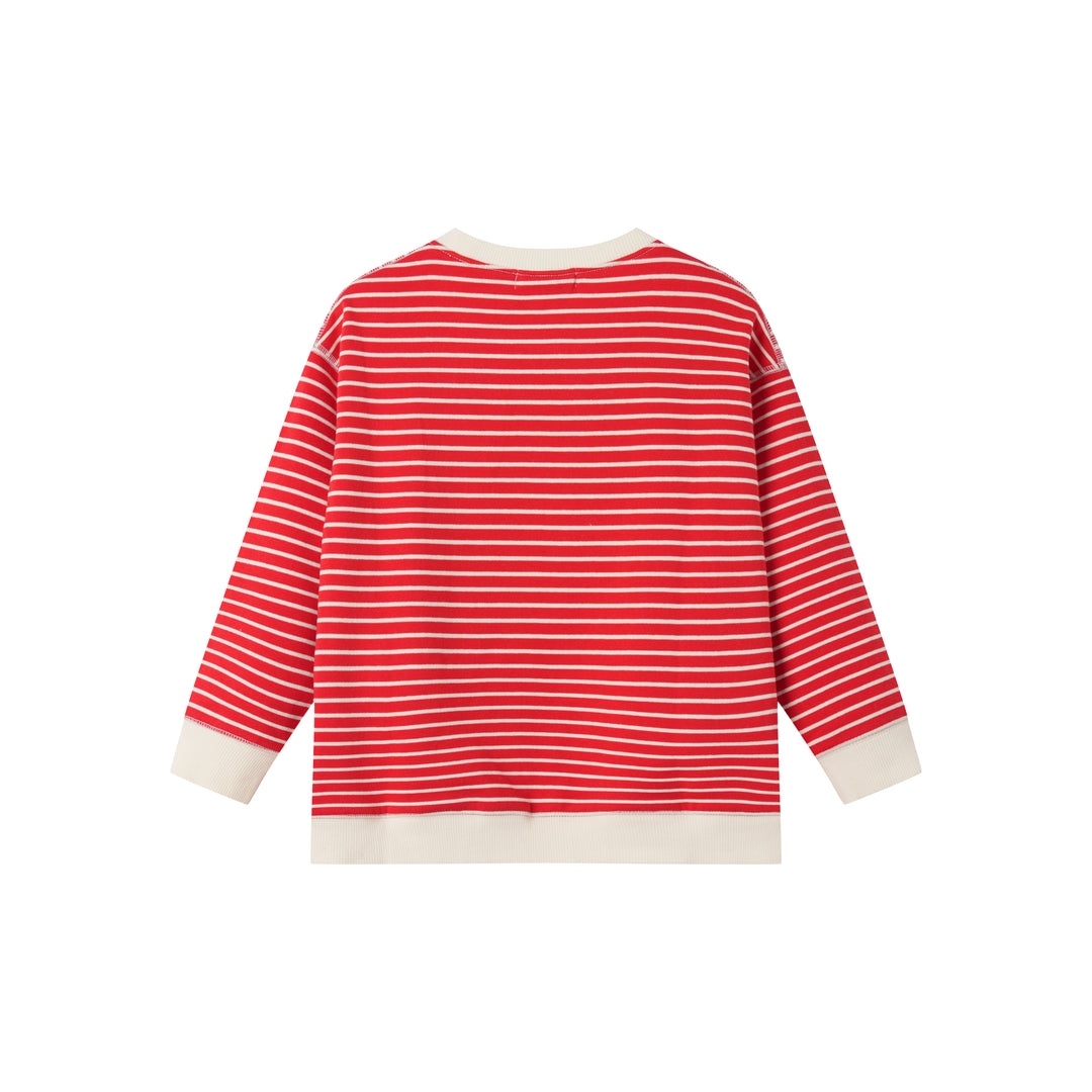 STRIPED SWEATSHIRT-RED STRIPED