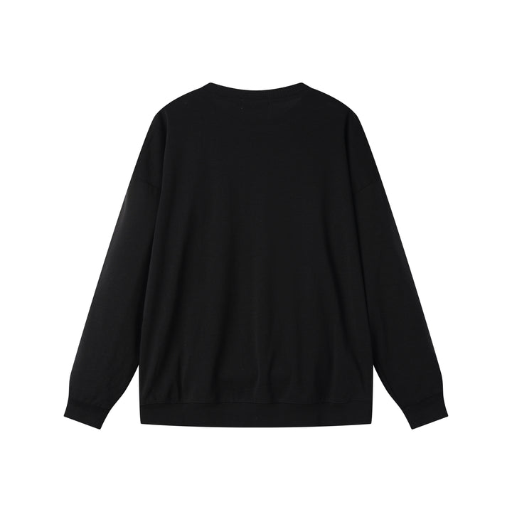 SWEATSHIRT WITH CONTRAST SLEEVES-BLACK