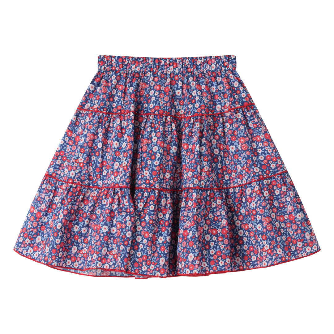 FLORAL TIERED SKIRT-LIBERTY FLORAL