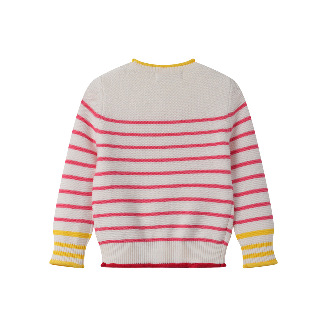 STRIPED SWEATER-HOT PINK STRIPED