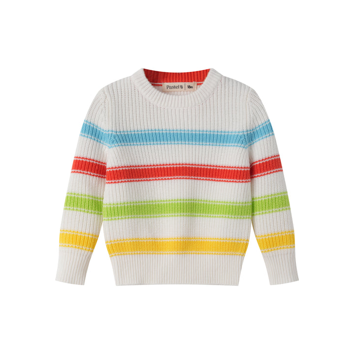 COLORFUL STRIPED SWEATER-MULTI STRIPED