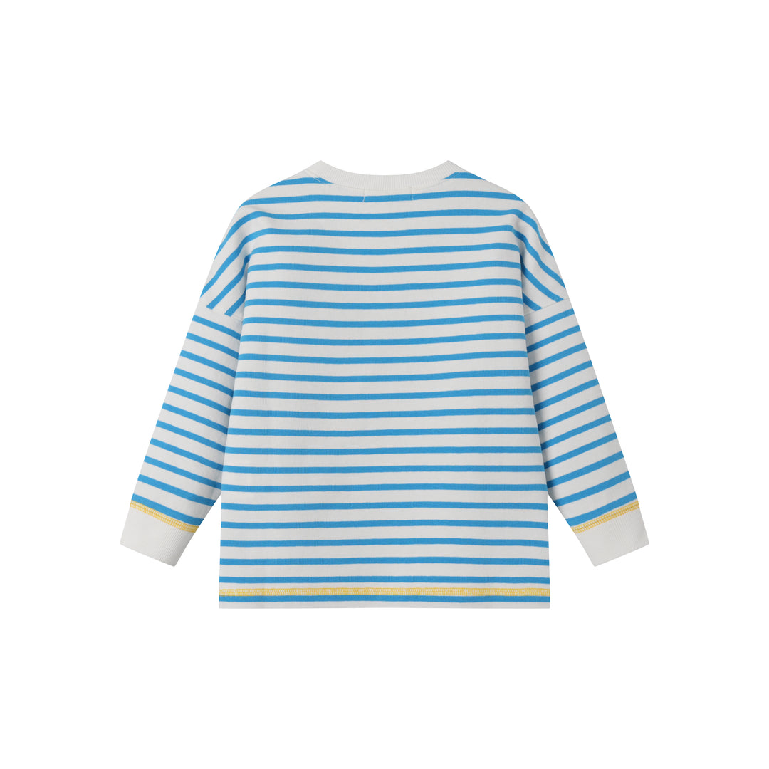 WUT503-STRIPED SWEATSHIRT-BLUE STRIPED