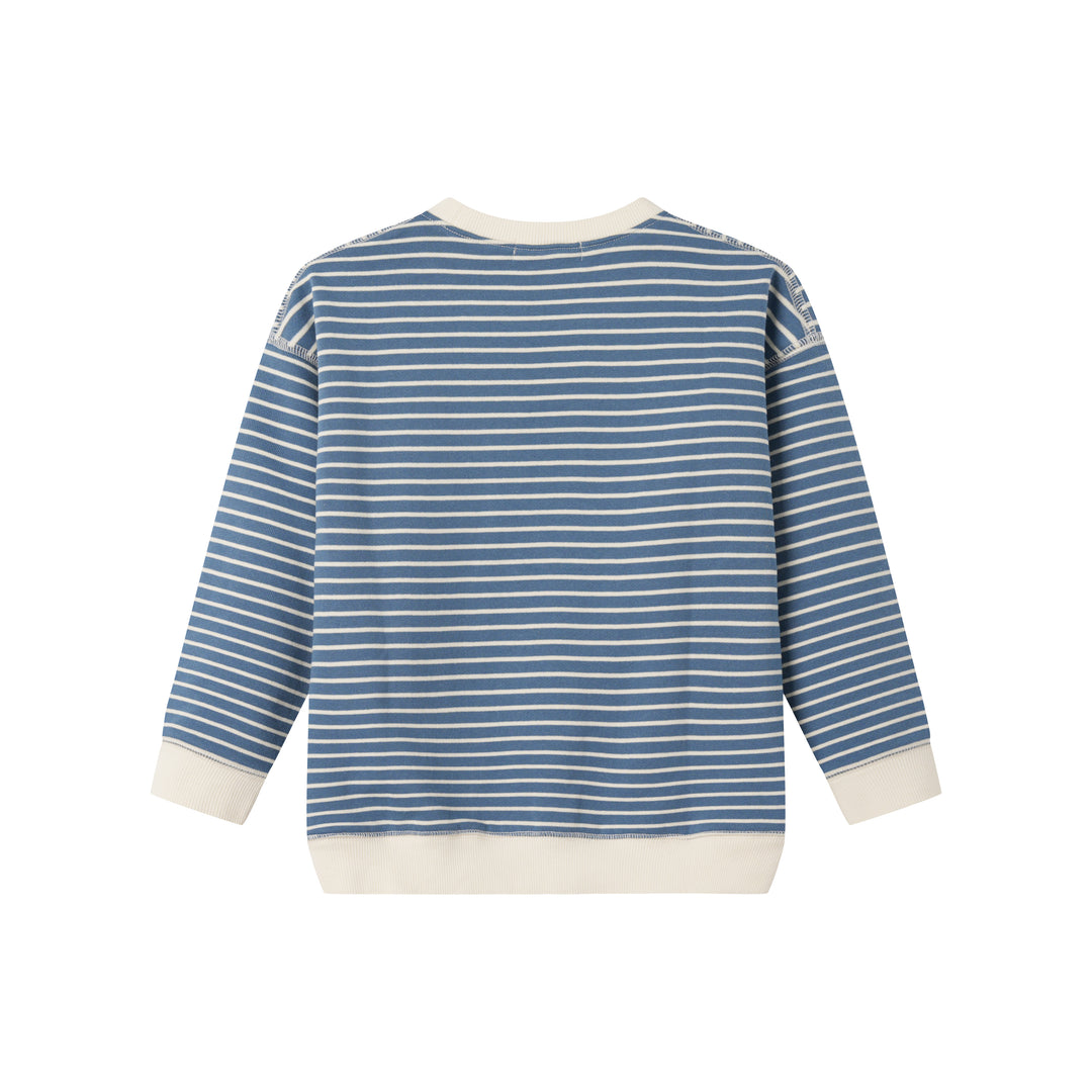 WUT504-STRIPED SWEATSHIRT-BLUE STRIPED