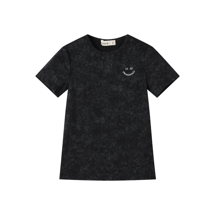 1223 SMILING SHORT SLEEVE TEE-BLACK