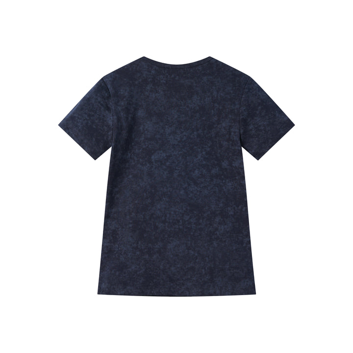 1223 SMILING SHORT SLEEVE TEE-NAVY