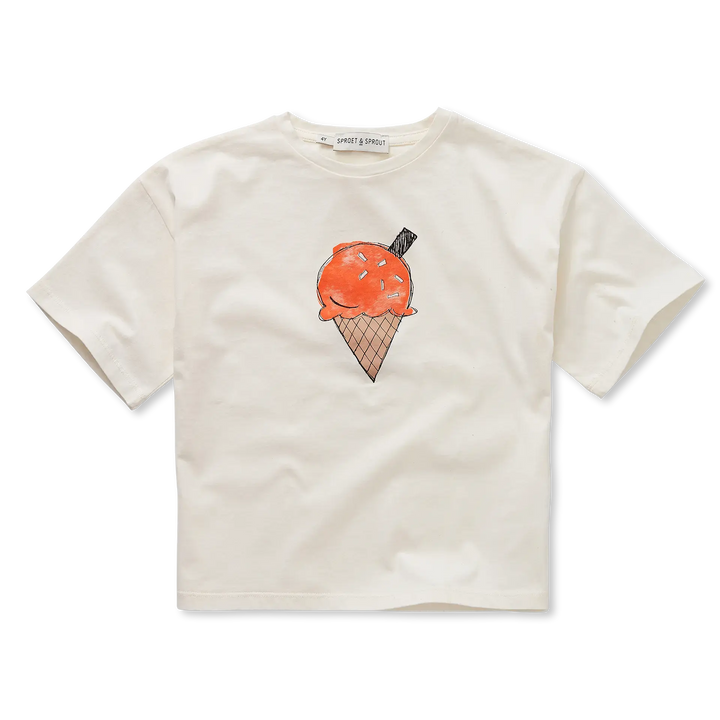 S26-2128 T-SHIRT ICE CREAM  - OFF-WHITE