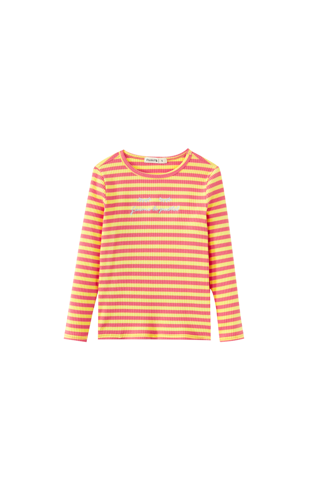 STRIPED RIBBED PAJAMA-PEACH STRIPED