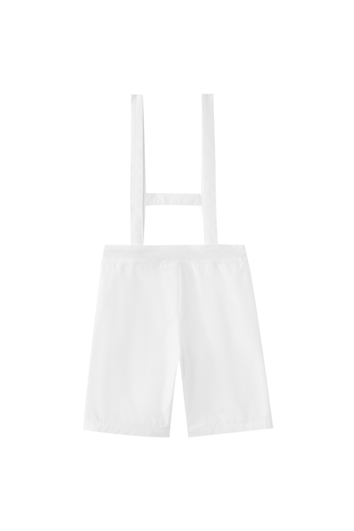 SHORT SUSPENDER PANT-WHITE MBB701
