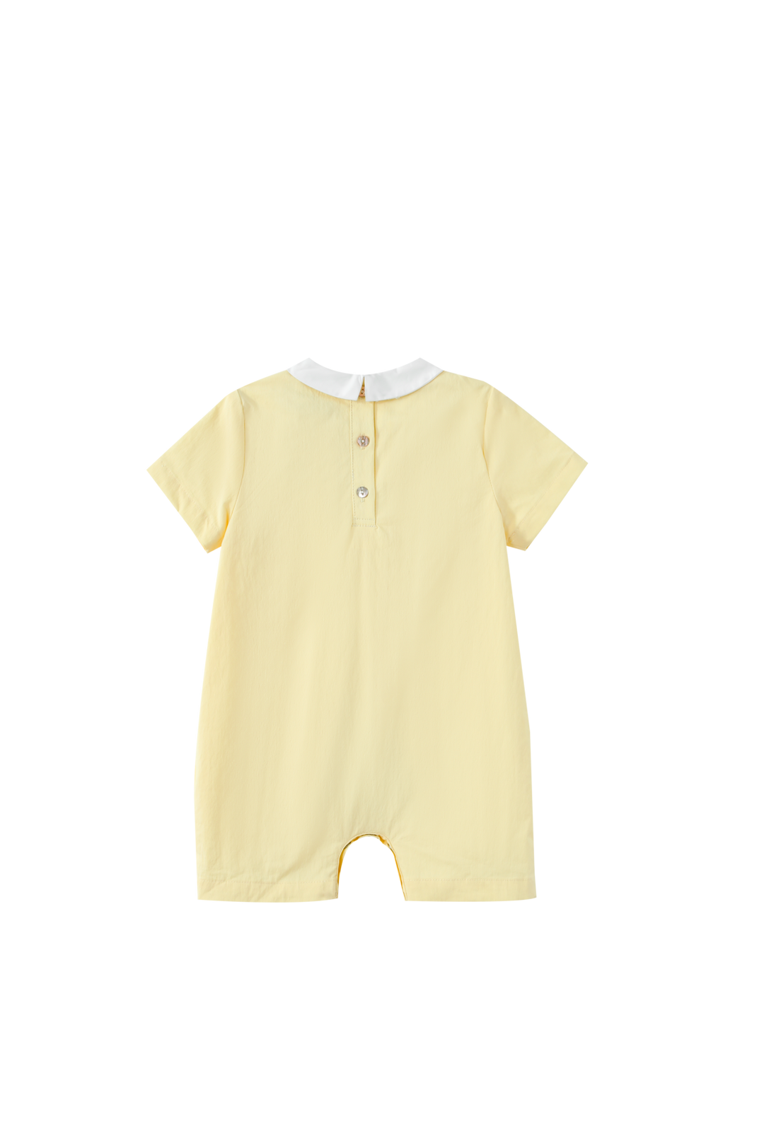 PINTUCK ROMPER WITH COLLAR-YELLOW
