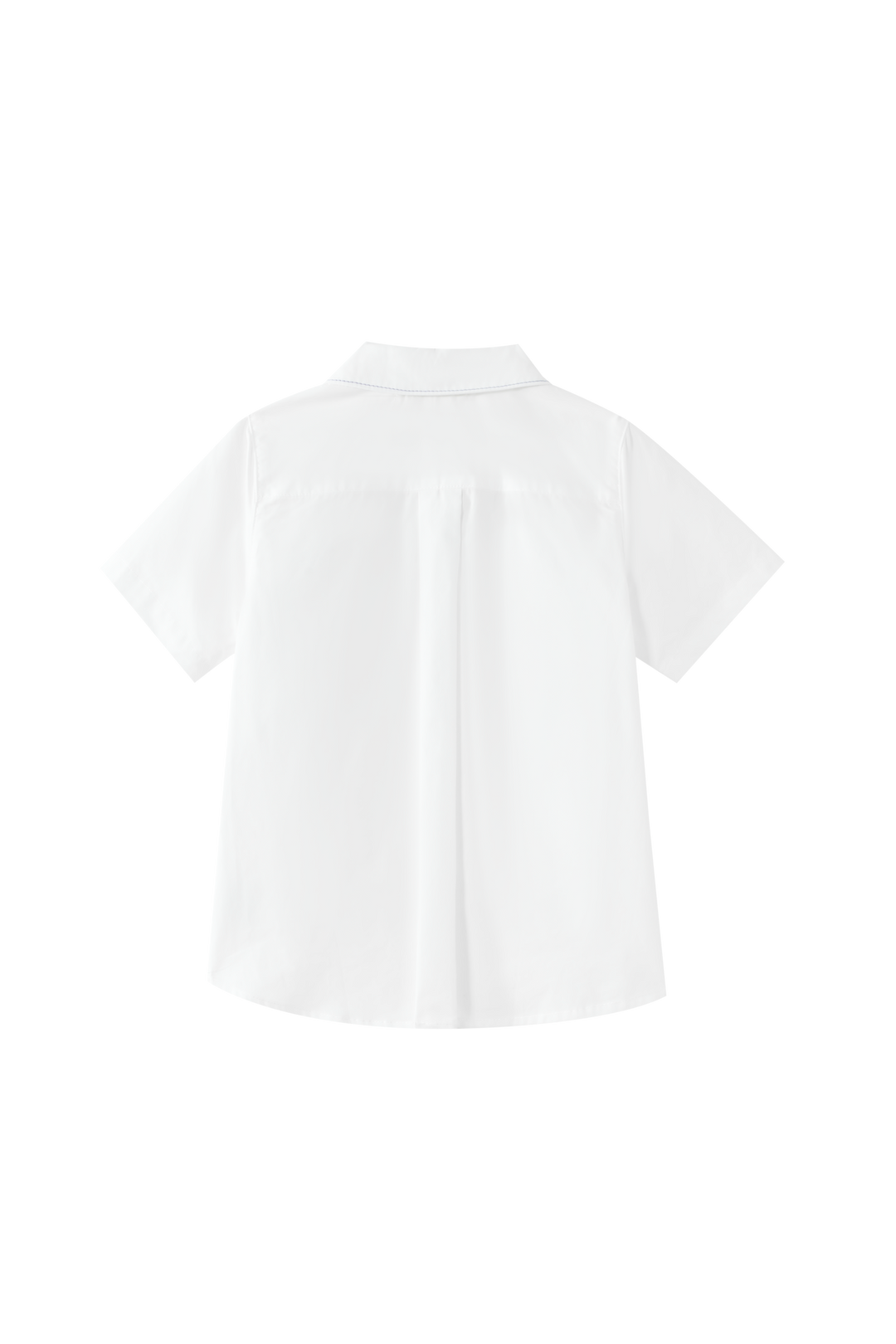 TOPSTITCHED COLLARED SHIRT-WHITE/LAVENDER