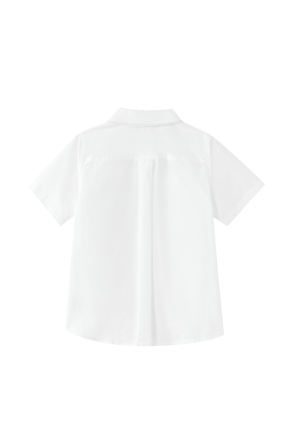 TOPSTITCHED COLLARED SHIRT-WHITE/YELLOW