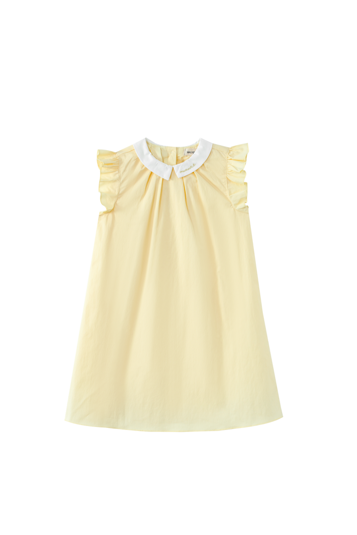 PINTUCK JUMPER WITH COLLAR-YELLOW