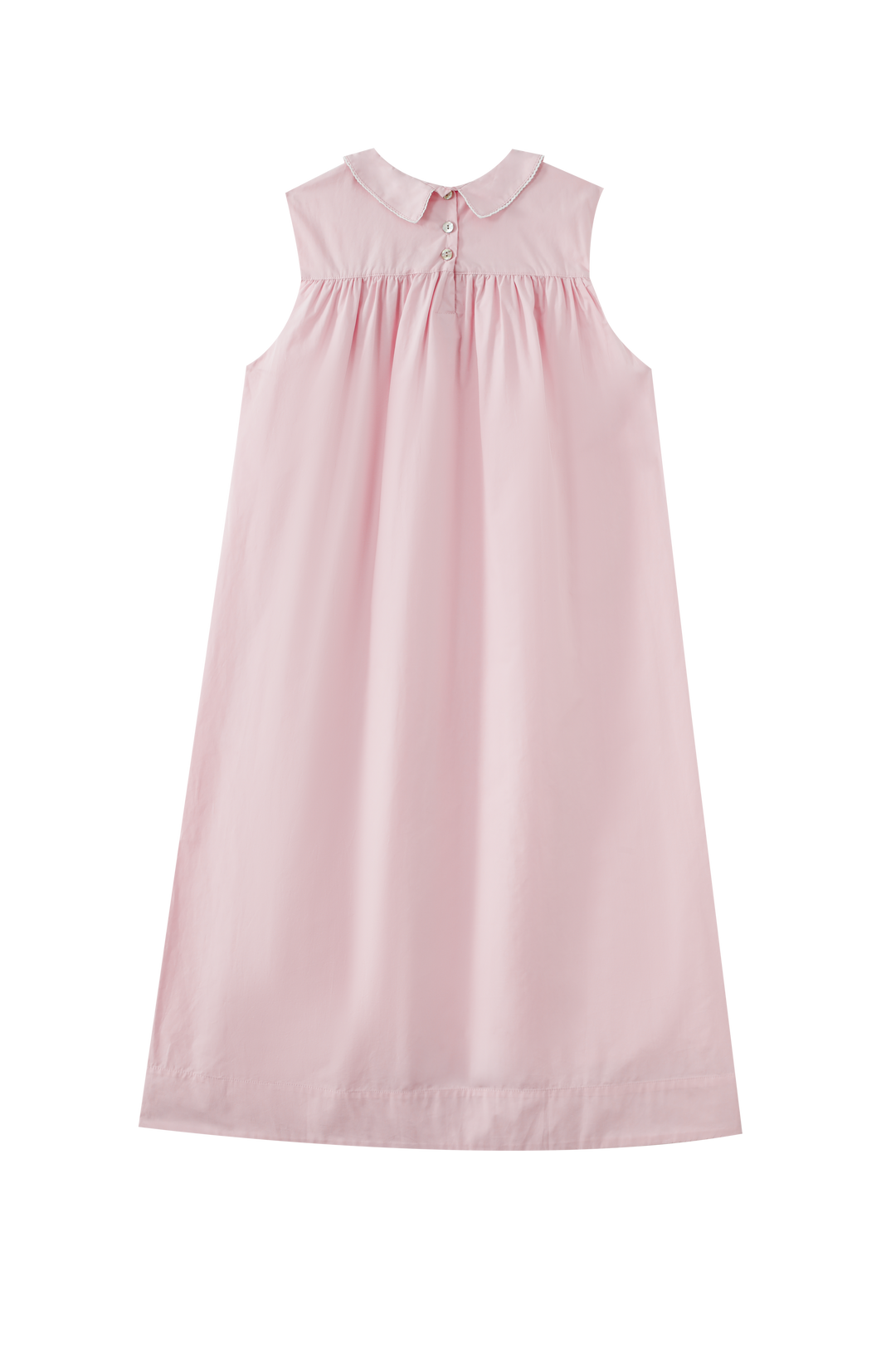 EMBROIDERED COLLAR MIDI JUMPER-LIGHT PINK