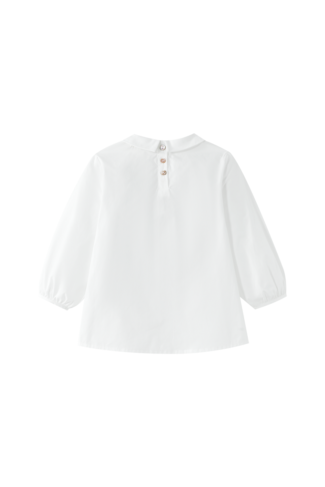 PINTUCK BLOUSE WITH COLLAR-WHITE/YELLOW